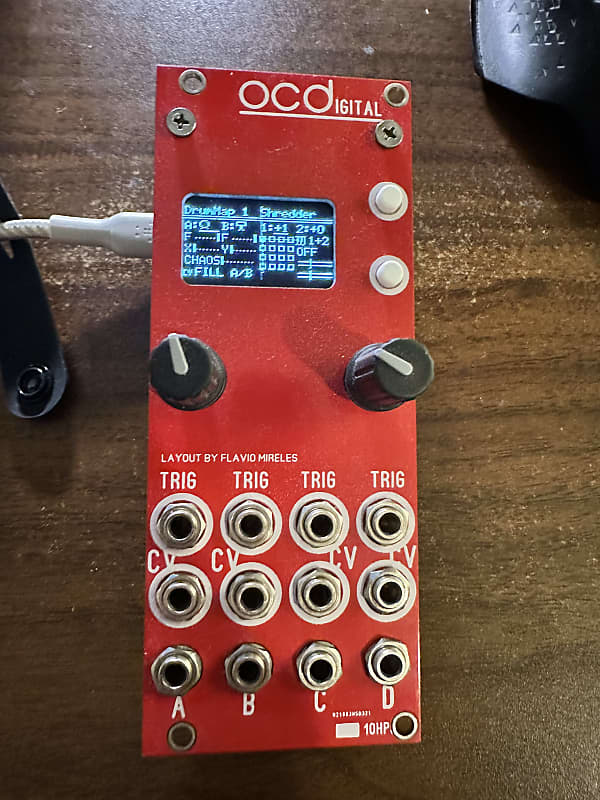OCDigital 10HP Ornament and Crime Module Red Reverb