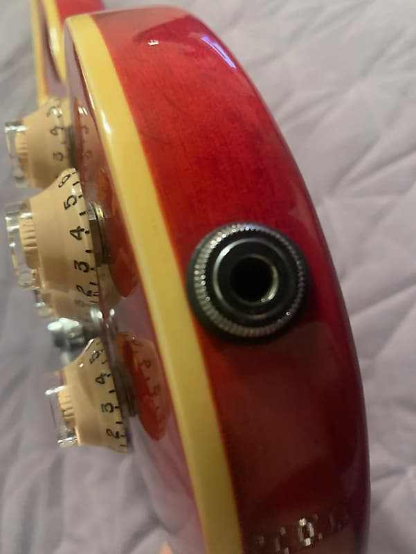 Samick Mini Les Paul - 1980's, Made in Korea, Transparent Red | Reverb