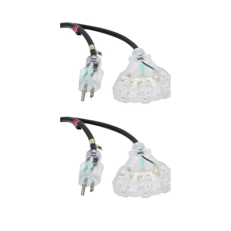 Pair of 2x Pro X XC-P143-10 3-Socket Power Cord  			