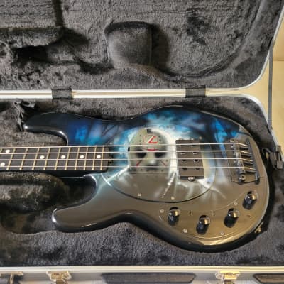 Ernie Ball Music Man Stingray 2017 - Stealth Black / Custom Jason Voorhees Paintjob image 2