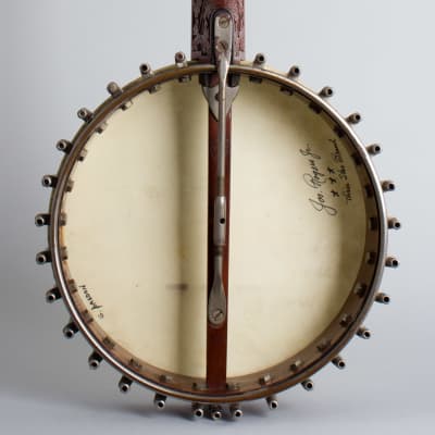 S. S. Stewart  Special Thoroughbred 5 String Banjo (1896), ser. #16771, black chipboard case. image 4