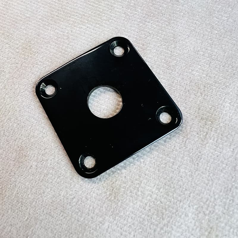 Gibson Les Paul Style Jackplate Black image 1