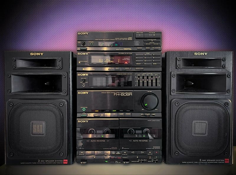 Sony FH-808R & CDP-S27 (1988) Vintage Stereo Cassette System image 1