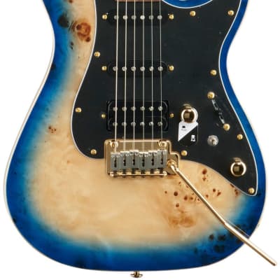 Michael Kelly Custom Collection '60s Burl Electric Guitar - 347987 - 809164022794 Blue Burl image 1