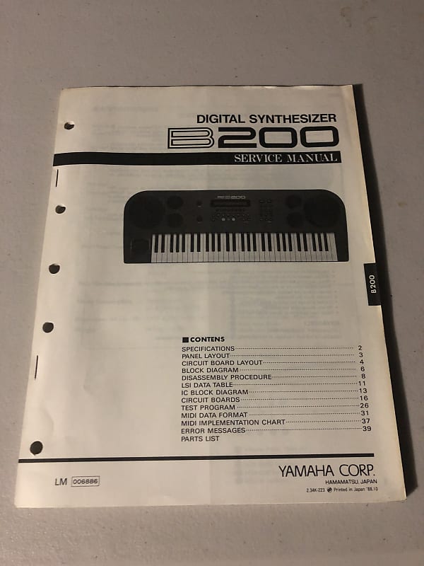 Yamaha b200 online synthesizer