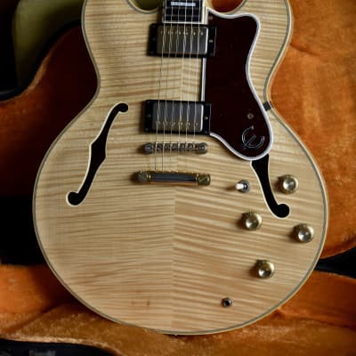 1991 Epiphone Sheraton Antique Natural Made in Japan Terada Factory, Figured, Long Tenon Neck, MIJ, Pre-Elitist image 5