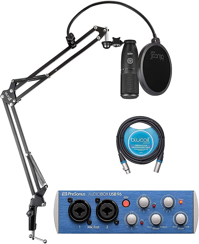 AKG retailer P120 XLR Microphone with Audio Interface Bundle