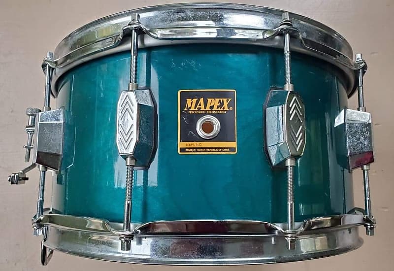 Mapex Orion 14” x 6” maple snare drum turquoise lacquer Reverb