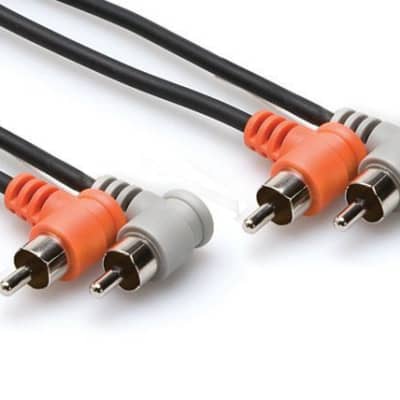 Hosa CRA-202RR Dual RCA-RCA Right Angle 6 Foot Cable image 3