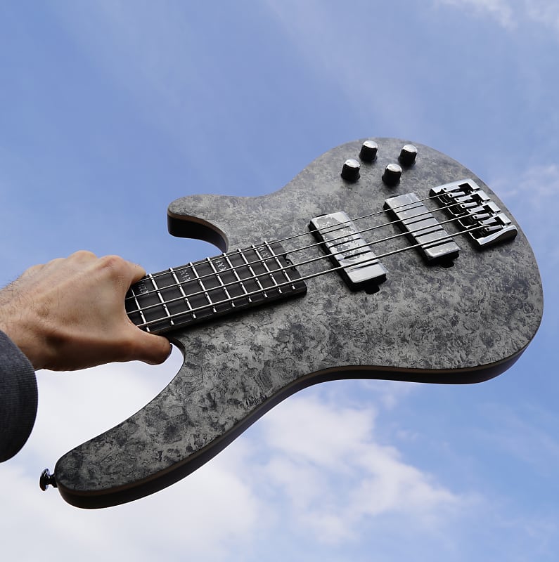 Schecter DIAMOND SERIES MVP Vince Price C-4 - Satin Black Reign 4-String  Electric Bass Guitar (2023)