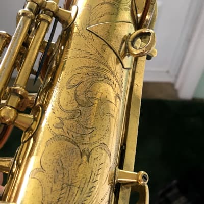 MARTIN ? ELKHART BAND CO. GOLD PLATE DELUXE ENGRAVING 1927 PLAY READY ALTO  SAX SAXOPHONE image 4