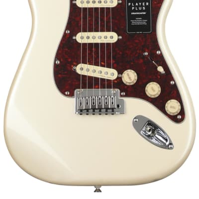 Fender Player Plus Stratocaster Electric Guitar - Olympic Pearl with Maple Fingerboard image 1