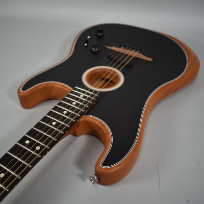 2021 Fender Acoustasonic Stratocaster Black Finish Acoustic Electric w/Bag image 8