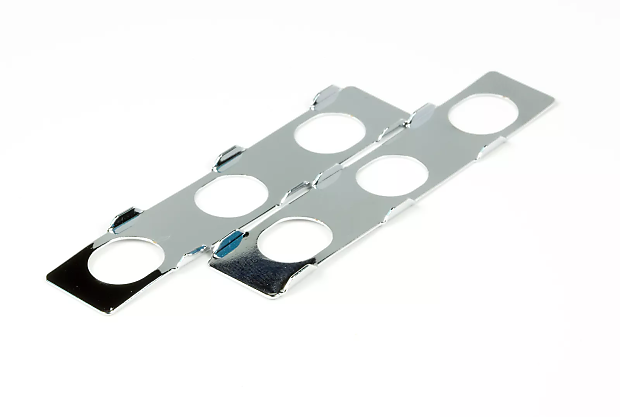 Hipshot UMP Plate Set for 6 Inline Open Gear Tuners - Chrome Bild 1