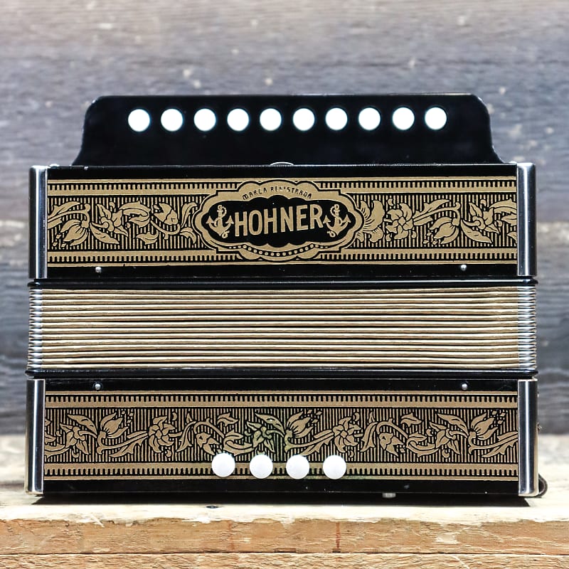 Hohner Vienna 1 Row 4 Bass 10 Button G Gold Brand Diatonic Reverb