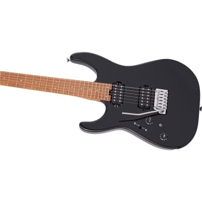 Charvel Pro-Mod DK24 HH 2PT CM Left-Handed Electric Guitar, Caramelized Fingerboard, Gloss Black image 5
