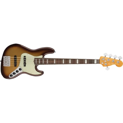 Fender American Ultra Jazz Bass V, Rosewood Fingerboard, Mocha Burst for sale