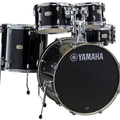 Yamaha Stage Custom Birch Drumset 22-10-12-16+14po - Raven Black image 2