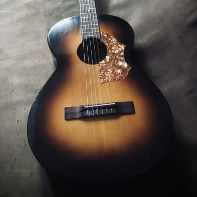 guitare vintage parlor hybride nylon/acier Framus, modèle 5-2/50 "Maya" , 1946-1955 ,  2 tone burst image 13
