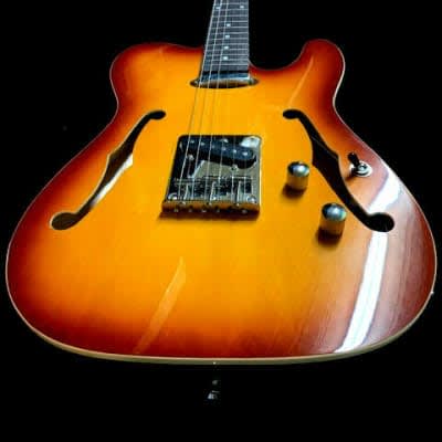 Cozart 2 F Hole Tele Style Stunning Sunburst image 3
