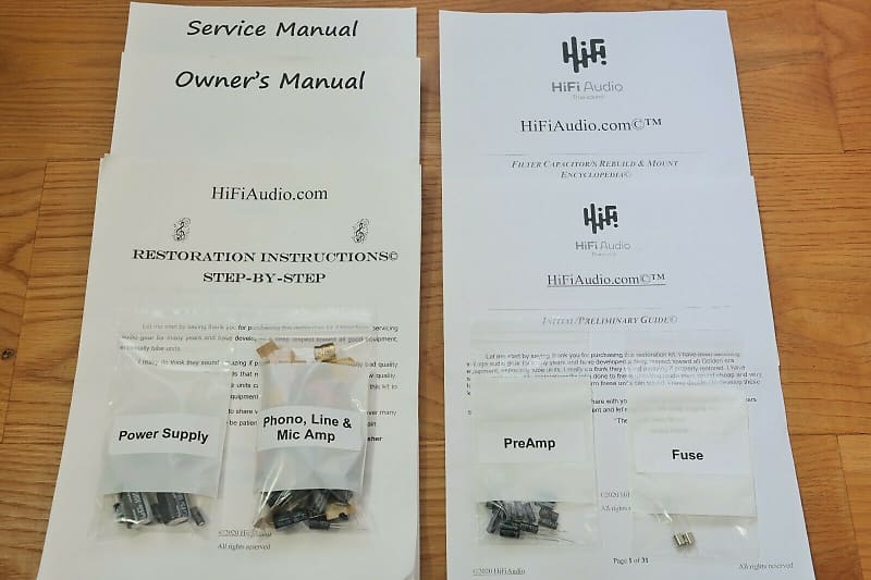 Marantz SC-6 restoration kit filter capacitor repair rebuild fix  			