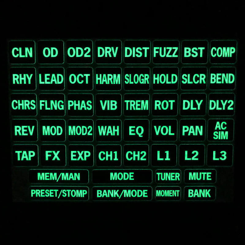 Boss MS-3 Glow Labels (Reverse Print) image 1