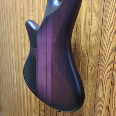 Schecter Stiletto Studio-5 Active 5-String Bass See-Thru Trans Purple Satin image 14