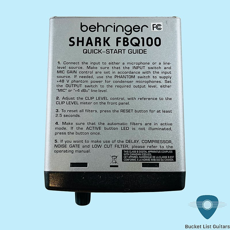 Behringer Shark FBQ100 Automatic Feedback Destroyer