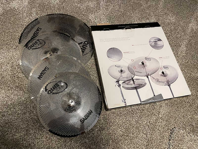 Sabian QTPC502 Quiet Tone Low Volume 13 / 14 / 18" Cymbal Pack 2018 - Present - Silver image 1