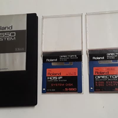 Roland S-550 Sampler Original System & Director-S Disks Hard Disc Utility Disk