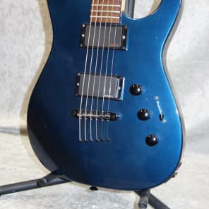 Jackson DK27 Dinky 27" Scale Baritone electric guitar in blue finish with case image 6