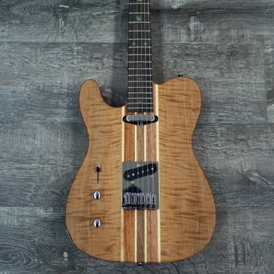 AIO TC1 Left-Handed Electric Guitar - Natural Walnut for sale