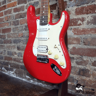 Squier / Fender MIM Stratocaster Partscaster (1997, Fiesta Red Relic) image 3