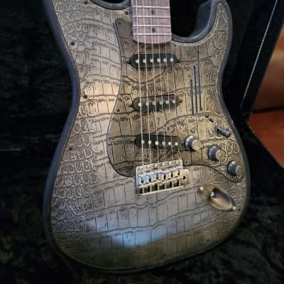 James Trussart Steel-O-Matic Silver Gator Stratocaster guitar image 7