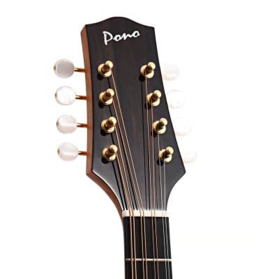 Pono MND-30 Flat Top Octave Mandolin, Deluxe Large Body Long Scale image 6