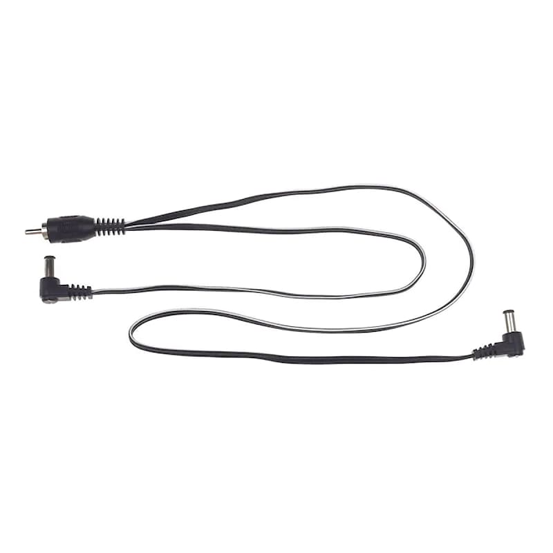 Cioks Flex 1 2 Way Power Cable - 30/50cm 2.1mm Negative DC Jacks - Black (1035) image 1