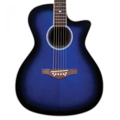 Daisy Rock DR6278 Wildwood Cutaway Acoustic Electric Guitar Royal Blue Burst image 1