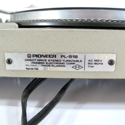 Pioneer PL-518 Direct-Drive Automatic Return Turntable with RXP3 Cartridge image 6