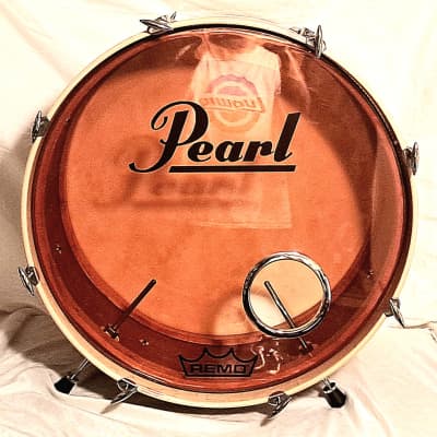 C.G.CONN MAHOGANY 24" BASS DRUM 1 PLY (3/16" THICK) STEAM BENT 1887 WITH MAPLE RINGS AND HOOPS! - FREE SHIP TO CUSA! image 2
