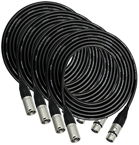 4 Units - 25 Foot - Canare L-4E6S, Star Quad Balanced Male To Female  Microphone Cables With Amphenol Ax3M & Ax3F Silver Xlr Connectors - Custom  Made