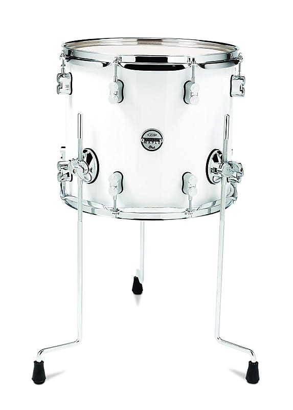 Pacific Drums PDCM1214TTPW 12 x 14 Inches Floor Tom with Chrome Hardware - Pearlescent White image 1