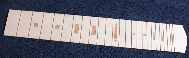 Slide Steel Lap Guitar Fretboard S8 22.5 Scale 8 String BirchPly For DIY Builds GeorgeBoards™ Rect 3 image 1