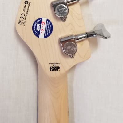 ESP LTD AP-204 Mahogany Top Electric Bass Guitar Natural Satin Black image 7