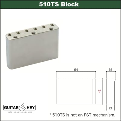 NEW Gotoh 510TS-FE1 Non-locking 2 Point Tremolo Bridge Steel Block - CHROME image 7