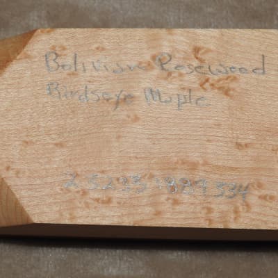 Strat Style Unfinished Neck Bolivian Rosewood on Birdseye Maple 22 Med Tall Fret C Profile 12 Radius image 12