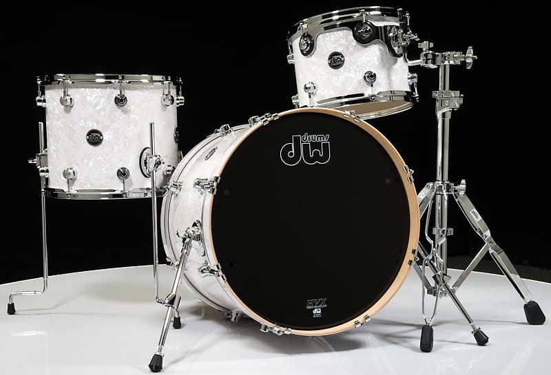 DW Performance Series 3pc Drum Kit White Marine 12/14/20 image 1