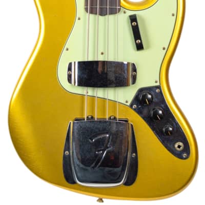 New Fender Custom Shop Time Machine Collection '63 Jazz Bass Journeyman Aged Aztec Gold image 3