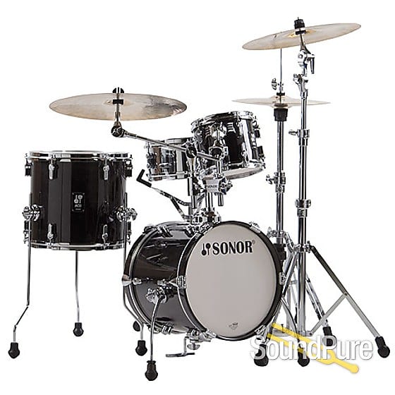 Sonor 4pc AQ2 Martini Drum Set - Transparent Black image 1