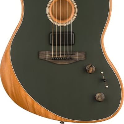 Fender American Acoustasonic Jazzmaster Acoustic Electric Guitar. Tungsten, Ebony Fingerboard image 2