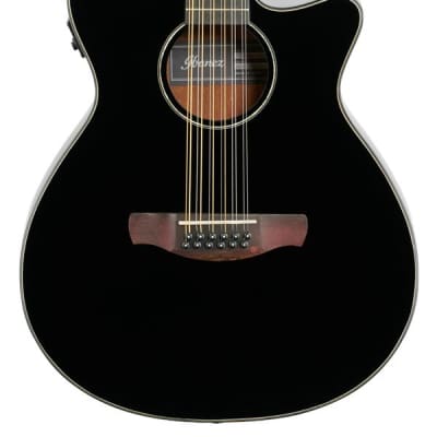 Ibanez AEG5012 Acoustic Electric Guitar Black image 3